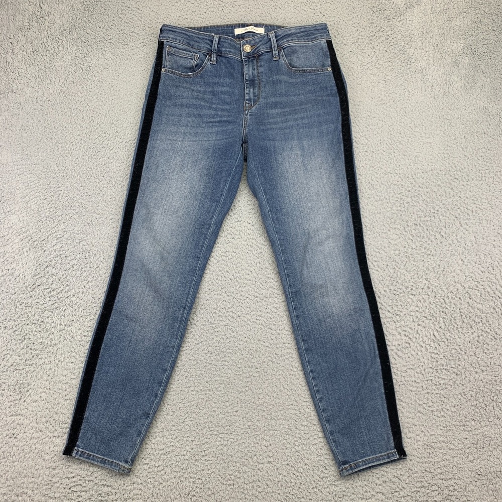 Mavi Jeans Womens 28 (28x26) Blue Side Stripe Stretch Tess High-Rise Skinny - Picture 2 of 14